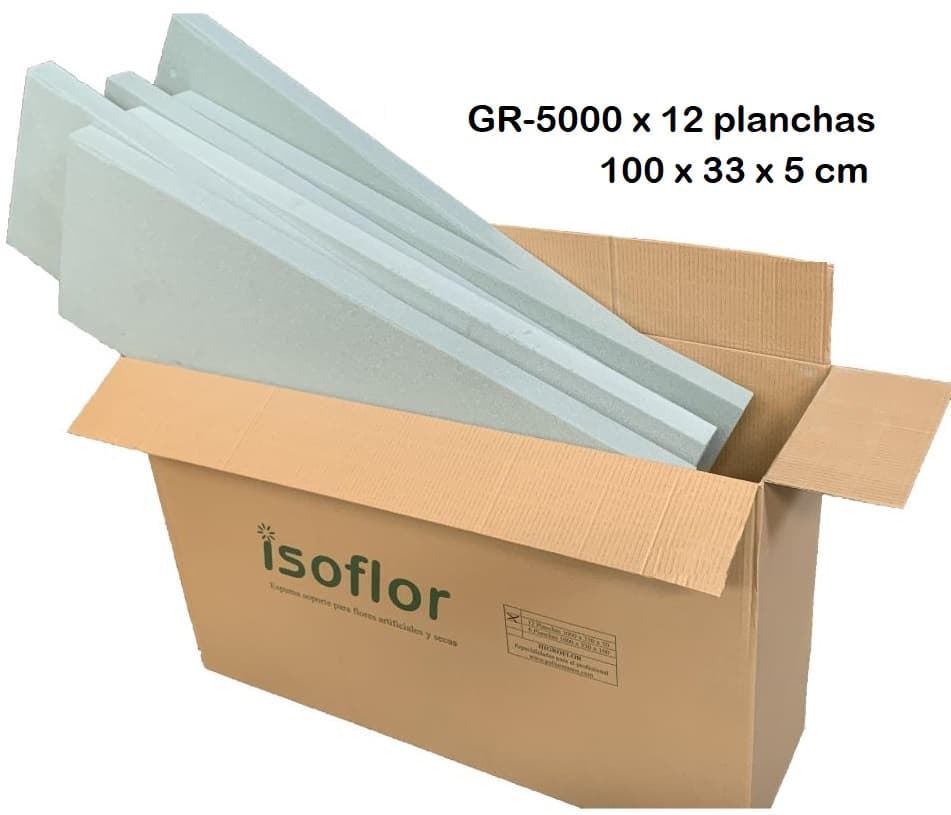 Plancha De Esponja Seco Isoflor 100cm x 33cm x 5cm - Imagen 1